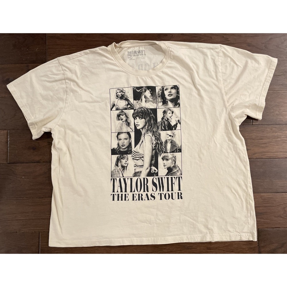 Taylor Swift The Eras Tour Cream Beige T-Shirt Size 3XL Official Merch - Picture 2 of 4